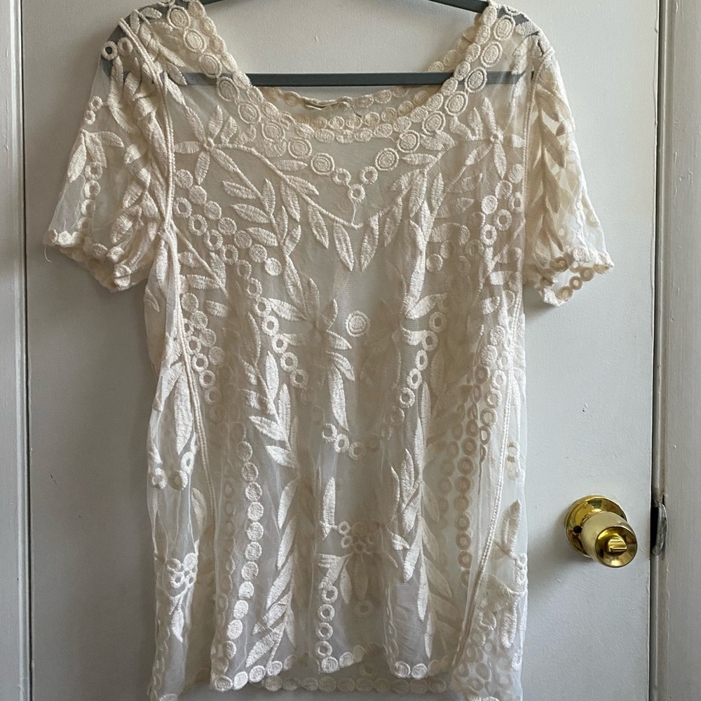 LACE SHEER T SHIRT!